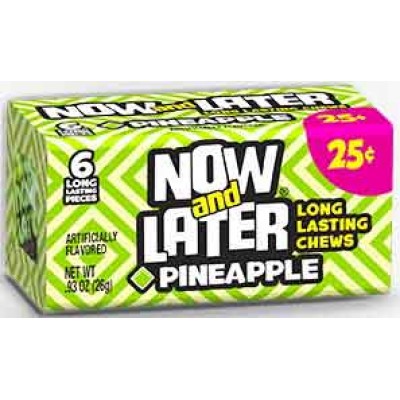 NOW & LATER PINEAPPLE CANDY 24CT/PACK (NO MORE 25CENTS)
